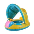 thumbnail image 1 of Salvavidas inflable para piscina para niños con forma de coche con protección solar. Anillo de natación con asa antideslizante adecuado para niños de 1 a 4 años., 1 of 7