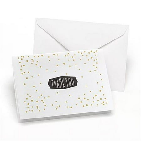 Hortense B. Hewitt Gold Polka-dot Thank You Notes