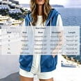 thumbnail image 3 of Aezemi Womens Zip up Sleeveless Sweatshirts Drawstring Hooded Casual Fashion Sweatshirts Full Zip Fall Winter Hoodies Jackets with Pockets XXL, 3 of 8
