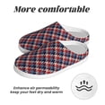 thumbnail image 6 of Lsque Red Blue Checked Pattern Womens Comfort Cotton on Scuff With Memory Foam and Anti-skid Sole Slipper-44/45, 6 of 7