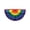 1.5' x 3' Pleated Fan Rainbow Bunting, variant on In the Breeze 3687 — Pleated Fan Rainbow Bunting, 4' x 2' — Vibrant Pride Decoration
