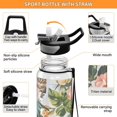 thumbnail image 4 of Cats Flowers Leaves Sports Water Bottle Portable Travel Mug 32oz BPA Free Leak Proof Straw Transparent Tritan for Gym Yoga Cycling Camping, 4 of 7
