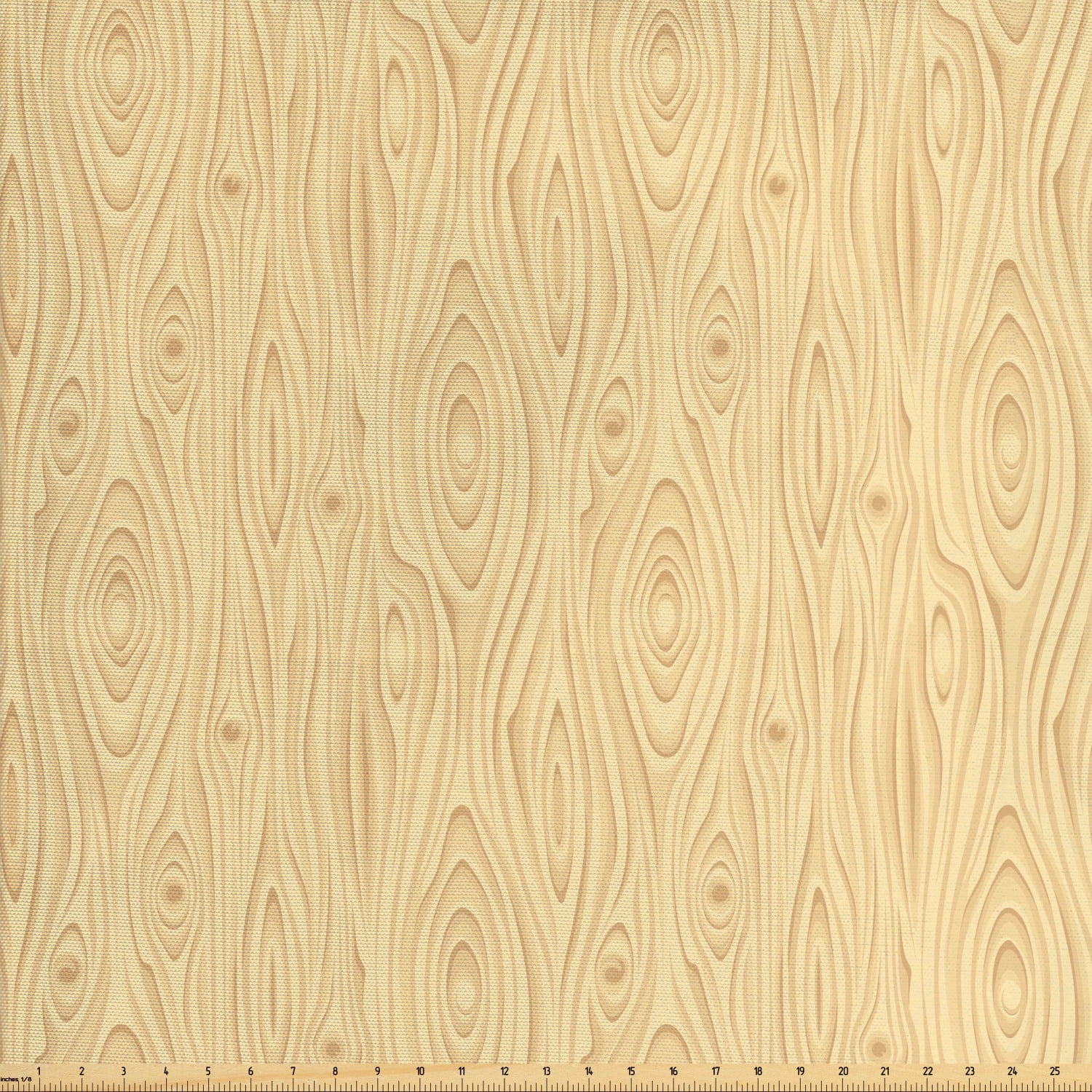 Beige Fabric by The Yard, Wooden Texture Pattern Grains of Wood Natural Tree Growth Lines of