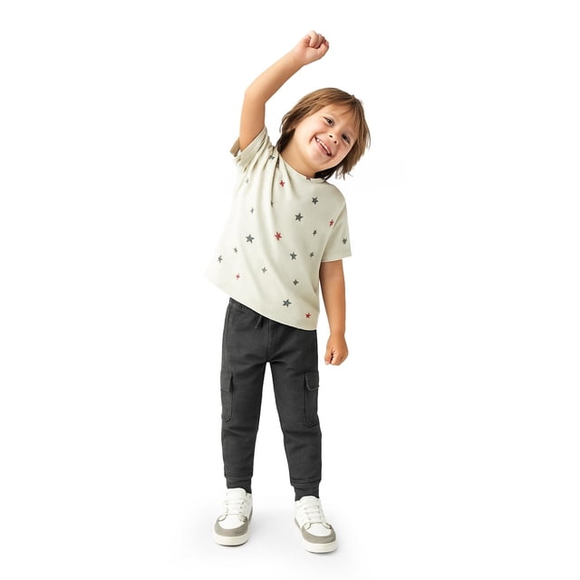Pantalon jogger tipo cargo para niño /Kids 46180 (Gris obscuro) gris oscuro 6 años