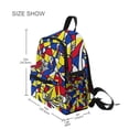 thumbnail image 3 of FORMRS School Backpack with Front Zippered Pocket 12" Student Travel Daypack, Art Triangles, 3 of 6