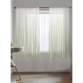 thumbnail image 5 of Sheer Curtains 72 inches Long, Sage Green Wave Lines Gradient Minimalist Abstract Texture Light Filtering Sheer Window Curtains Rod Pocket Voile Drapes for Bedroom Living Room, 52"W x 72"L 2 Panels, 5 of 7