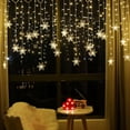 thumbnail image 2 of 3.2M Christmas Snowflakes LED String Lights Flashing Fairy Curtain Lights Waterproof For Holiday Party Wedding Xmas Decoration, 2 of 10