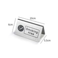 thumbnail image 1 of 1Pack Silver Rectangular Smoking Area Signboard For Business Indicate Zones 10.2X6.3X6.3in, 1 of 8