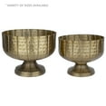 thumbnail image 4 of Koyal Wholesale Vintage Gold Metal Compote Bowl Ideal for Table Centerpiece,  Vase for Flowers 1 Pack, 9.5" x 7", 4 of 5
