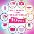 thumbnail image 3 of K.T. Fancy American 18 Inch Doll Clothes and Accessories, Doll Travel Suitcase Playset for Girls, Cute Travel Doll Clothes and Stuff for 18 Inch Doll (Not Include Doll), 3 of 7
