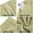 thumbnail image 3 of REDESS Men's Casual Shorts with Pockets Drawstring Elastic Waistband,Light Grey,Sizes S-XXL, 3 of 7