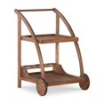 thumbnail image 4 of Linon Home Decor Valencia Teak Finish Acacia Wood Bar Cart, 4 of 5