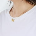 thumbnail image 6 of Gold Necklace for Women, Number Necklace, Stainless Steel Hypoallergenic High-Polished Simple Angel Number 444 Pendant Necklace is A Perfect Gift for Valentine's Day and Mothers' Day, 6 of 7