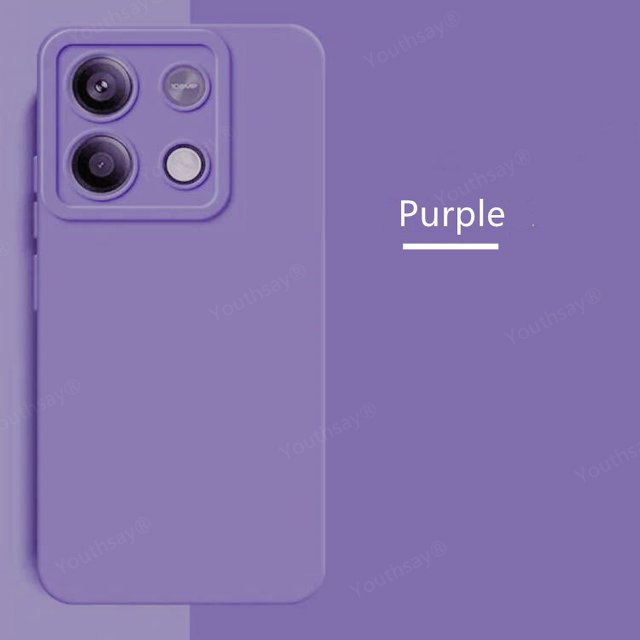 For Poco X6 5G Case Xiaomi Poco X6 Pro Cover Fundas Coque Camera Protector Original Liquid Silicone Soft Back Case Poco X6 purple Poco X6