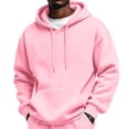 thumbnail image 2 of LRGSHF Oversized Hoodies for Men Plus‑Size Cotton‑Fleece Hooded Sweatshirt, Vintage Drawstring Fall‑Winter Running Top, Relaxed‑Fit Street‑Wear Warm Athletic Pullover, 2 of 6