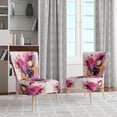 thumbnail image 2 of Designart « Traits en Violet et Rose II » Fractales Violettes Fauteuil d'Appoint Rembourré - Fauteuil Moderne pour Chambre, 2 of 7