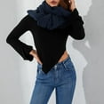 thumbnail image 4 of Womens Men Scarf  Knitting Wrap Sweater Multi-Use Knitted Autumn Winter Solid Color Scarf with Sleeves, 4 of 6