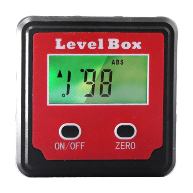 Inclinómetro transportador digital LCD, buscador de ángulos, medidor de ángulos, inclinómetro, caja de nivel con base magnética (batería incluida)