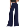 thumbnail image 1 of Pantalones Palazzo de Pierna Ancha para Mujer PRETTYGARDEN Azul Marino Talle S, 1 of 4