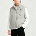 thumbnail image 5 of Swuxness Toddler Zip-Up Fall Jackets Sleeveless Pockets Casual Short Windbreaker Coat, 5 of 5