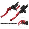 thumbnail image 5 of 1 Pair 7/8" 22mm Universal Motorbike Dual Hydraulic Handlebar Brake Master Cylinder Clutch Lever Red, 5 of 6