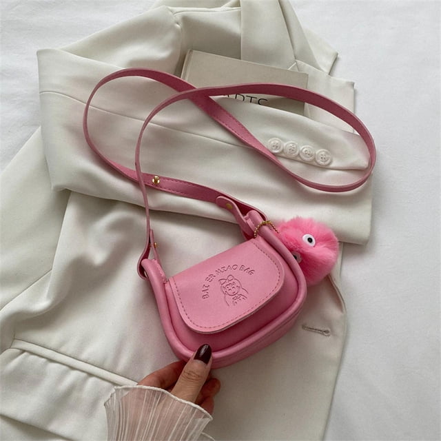 Bolso de lápiz labial Yinane Playa Adolescente Niñas Monedero bandolera rosa