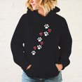 thumbnail image 3 of Nueva sudadera con capucha con estampado de pata de perro, otoño invierno, para mujer y hombre, sudadera con capucha estilo Harajuku, sudaderas informales holgadas de forro polar, tallas Xxs a 4Xl, 3 of 4