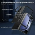 thumbnail image 6 of Magnetic Case for Samsung Galaxy Z Fold 5 Case with Kickstand & Ring Holder, [Compatible with MagSafe Charging] Slim Ultra PC Back Scratch-Resistant Military Grade Shockproof Case,Black, 6 of 14