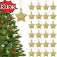 thumbnail image 2 of Adornos de estrellas con purpurina dorada para colgar en el árbol de Navidad, decoraciones navideñas 2024 para el hogar, fiesta de Navidad, regalo de bricolaje, 2 of 5