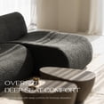 thumbnail image 5 of Boneless 3-Seater Modular Couch with Chaise, L-Shaped Teddy Sofa for Living Room, No Assembly Grey, 5 of 7