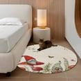 thumbnail image 2 of Small Round Rug 3Ft Washable Non-Slip, Gnomes Mushroom Circle Area Rugs for Living Room Bedroom, Farmhouse Vintage Leaves Plants Butterfly Indoor Floor Mats Carpet Runner for Home Decor, 2 of 8