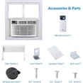 thumbnail image 7 of Smart 3-in-1 Window Air Conditioner, 12000 BTU, Cooling, Dehumidifier & Fan, Ultra Quiet, WiFi & Remote, Energy Efficient, Easy Install, White, 7 of 7