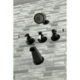 thumbnail image 4 of Kingston Brass KBX8130DPL Paris Three-Handle Tub and Shower Faucet, Matte Black, 4 of 5