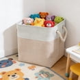 thumbnail image 6 of Leodye 1PCS Fabric Storage Cubes Basket Foldable Bin with Carry Handles for Toys Shelves and Closets Organizing -12x12x12in, 6 of 6