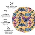 thumbnail image 3 of Vsdgher Butterfly 3 Print Leather Coasters for Drinks, Durable Drink Coasters 4 Set for Tabletop Protection, Luxurious Home Décor and Housewarming Gift-Round Shape, 3 of 6