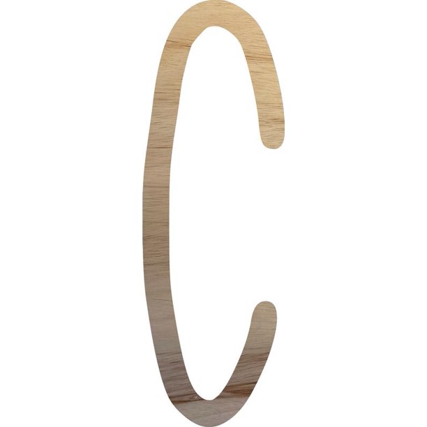 Wooden Letter Craft, 6'' tall Alphabet Letter C, Wall Hanging Northwood