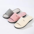 thumbnail image 3 of Roxoni Velvet Knit Flat Sandals for Women - Stylish Textured Woven Surface, Soft Ridge Around Insole, Exceptional Comfort for Summer, 3 of 4