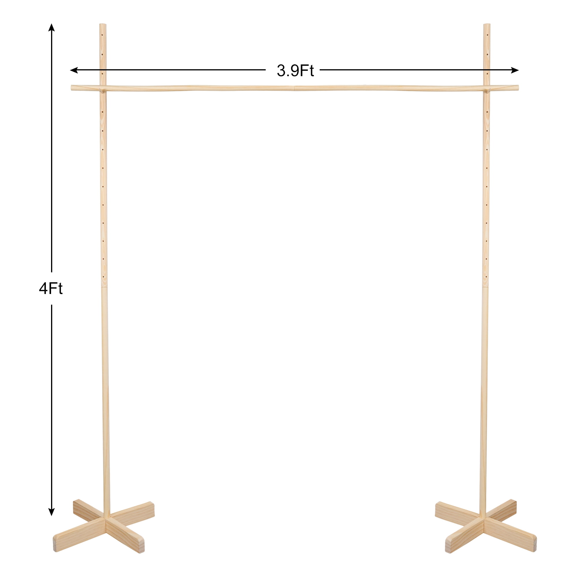 Fugocen Wooden Limbo Game 4.7ft Tall Limbo Pole How Low Can You Go Outdoor Game Set
