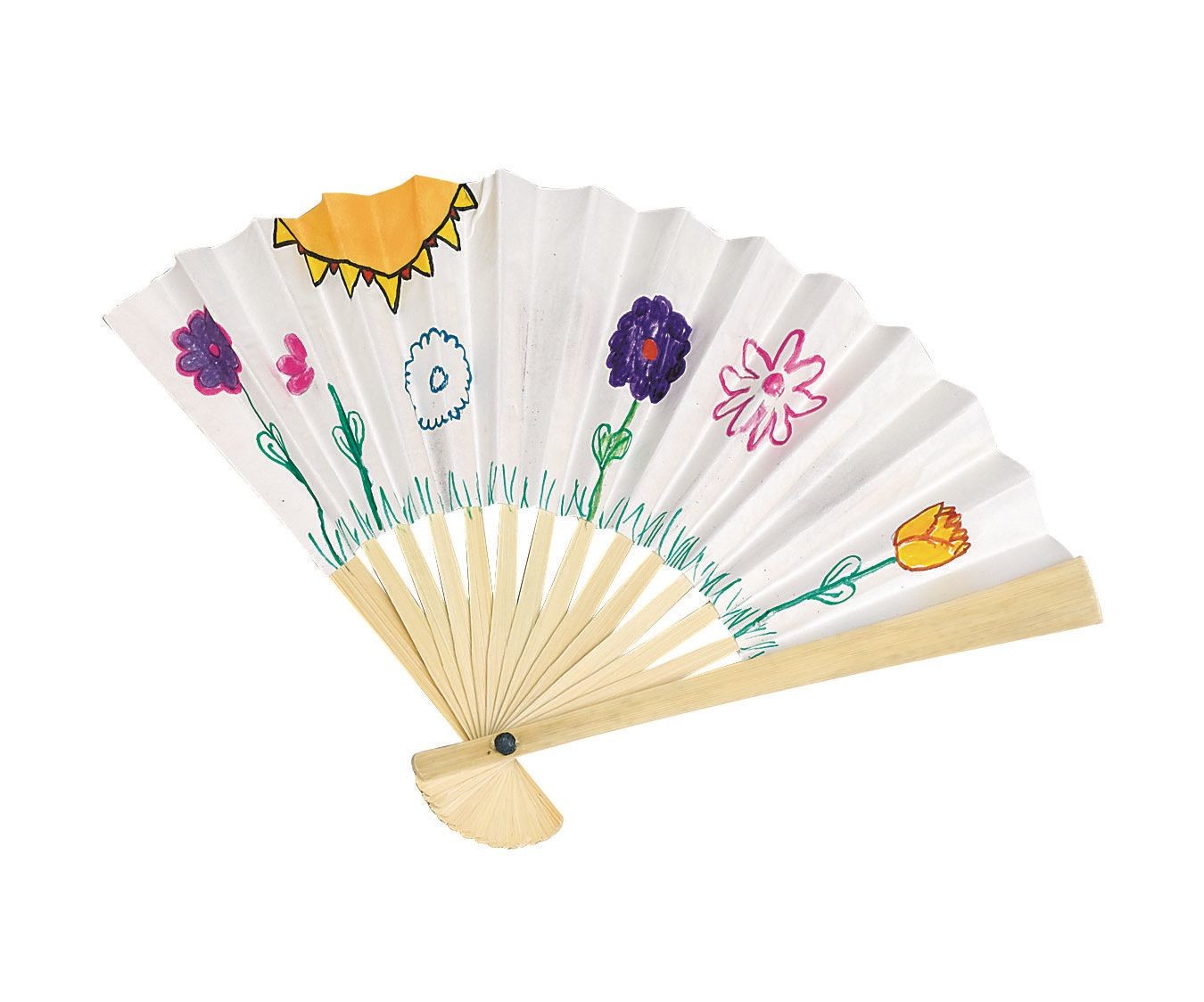 Color-Me™ Paper Fans (Pack of 24)