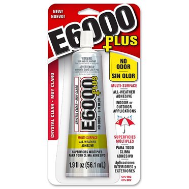 Eclectic E-6000 PLUS All-Weather Multi-Surface Adhesive, 1.9 oz.