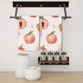 thumbnail image 3 of YladaFaie Kitchen Towels Watercolor Peach Pattern Dish Towels Summer Tea Towel Nautical Kitchen Towels, Hand Towels, Tea Towels, Housewarming Gift for Home, Set of 2,16" x 24'', 3 of 7