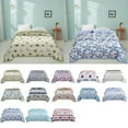 thumbnail image 4 of Four piece bedding set,Summer Blanket Bed Blanket Skin Friendly Plain Print Washed Cotton Bed Blanket Cool Comforter Hot Sleeping Summer Comforter Ventilated Comforter, 4 of 4