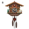 thumbnail image 4 of Classical Cuckoo Wall Clock Hanging Wooden Bird Clock Home Decor Creative G, 4 of 6