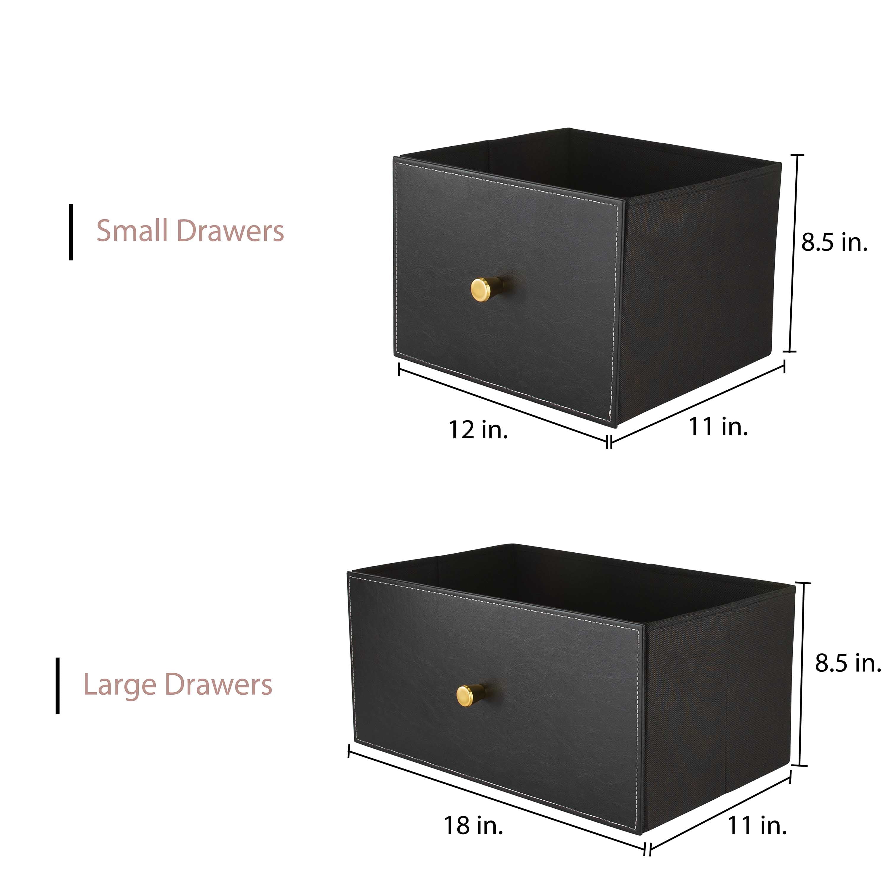 Simplify Adult 5 Drawer Luxury Dresser in Black