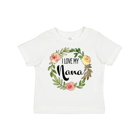 

Inktastic I Love My Nana Flower Wreath Gift Toddler Boy or Toddler Girl T-Shirt