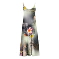 thumbnail image 4 of asddcavvf Robes pour Femmes Été Décontracté Sexy Sans Manches Col en V Longue Robe Imprimée Fleur, 4 of 4