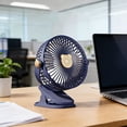 thumbnail image 6 of Cute Bear Clip On Desk Fan, USB Rechargeable 3 Speed Silent Small Fan, Portable Wall Mounted Cooling Fan for Dorm Home Office(Energy Storage Style), 6 of 8