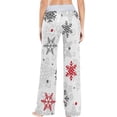 thumbnail image 4 of Women's Pajama Pants, Casual Pajama Bottoms Drawstring Lounge Pants Wide Leg, 4 of 7
