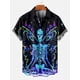 thumbnail image 2 of Camisa de cuello vuelto con estampado 3D de luna y cielo nocturno místico vintage para hombre, camisa informal de manga corta, camisas sueltas de verano para niños, 2 of 5