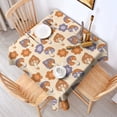 thumbnail image 2 of Colorful Mushroom Star Dark Pattern Square Tablecloth,Waterproof Square Table Cover,Wipeable Spillproof Washable Table Cover for Home Kitchen Party Decor 60"x60"(152x152cm), 2 of 6
